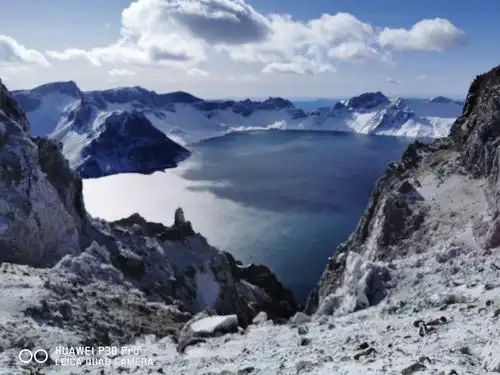 好运气,长白山天池全貌.