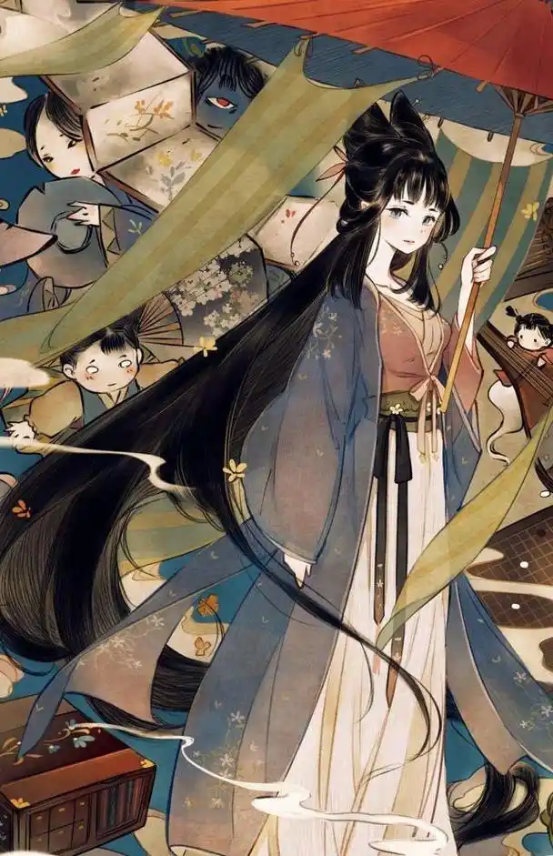 超甜美小仙女古风动漫壁纸,喜欢粉色,就像迷恋夏天旳风