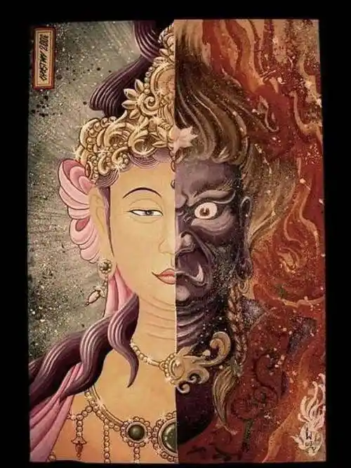 一半善一半恶图片霸气(十二星座恶魔头像)