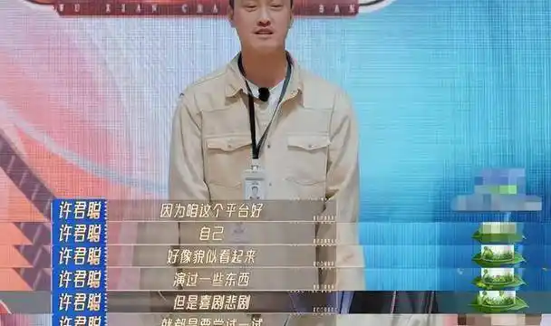 没后台没人罩没热度大碗娱乐的许君聪沦为真人秀的炮灰