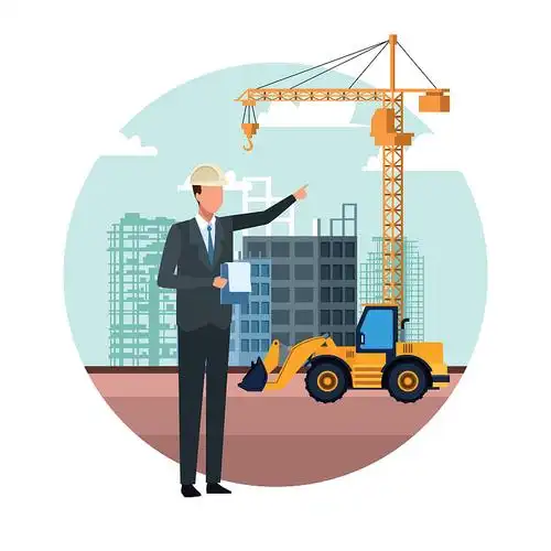 建筑工程师卡通插画下载