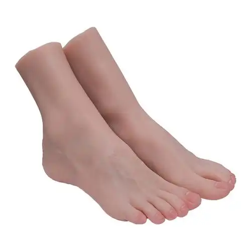 仿真硅胶脚模型真人美脚道具天工36码私人订制女假脚拍摄足模玉足