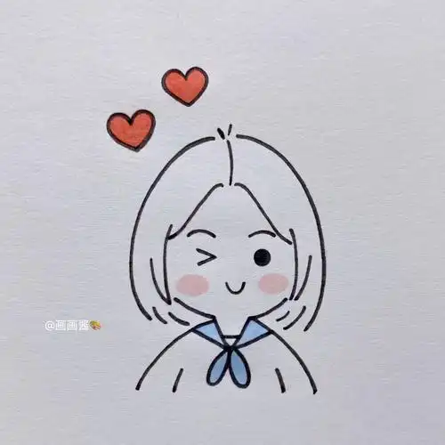 可爱小女孩简笔画教程