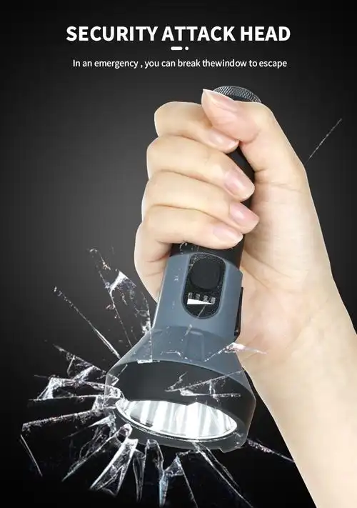 跨境户外强光手电筒定焦防水usb充电智能电量显示便携式应急手电