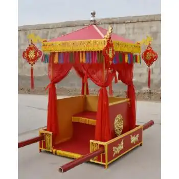 花轿婚庆喜轿 花轿婚庆喜轿轻便折叠婚礼结婚迎道具轿子中式八抬大轿