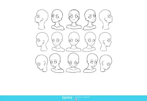 作业:动漫人物头部仰视,俯视的画法训练 - 221 - 轻微课
