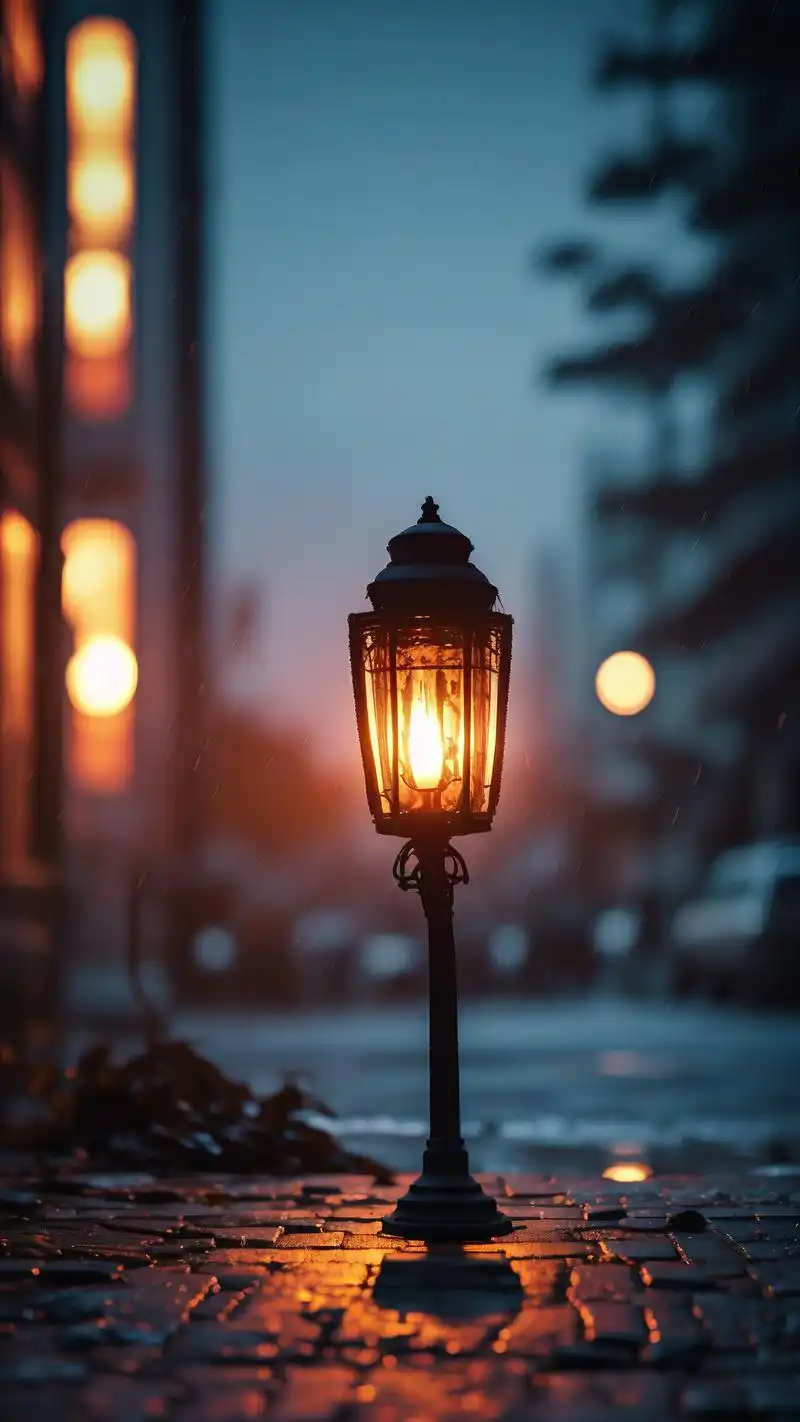 91孤独夜晚的路灯壁纸95
