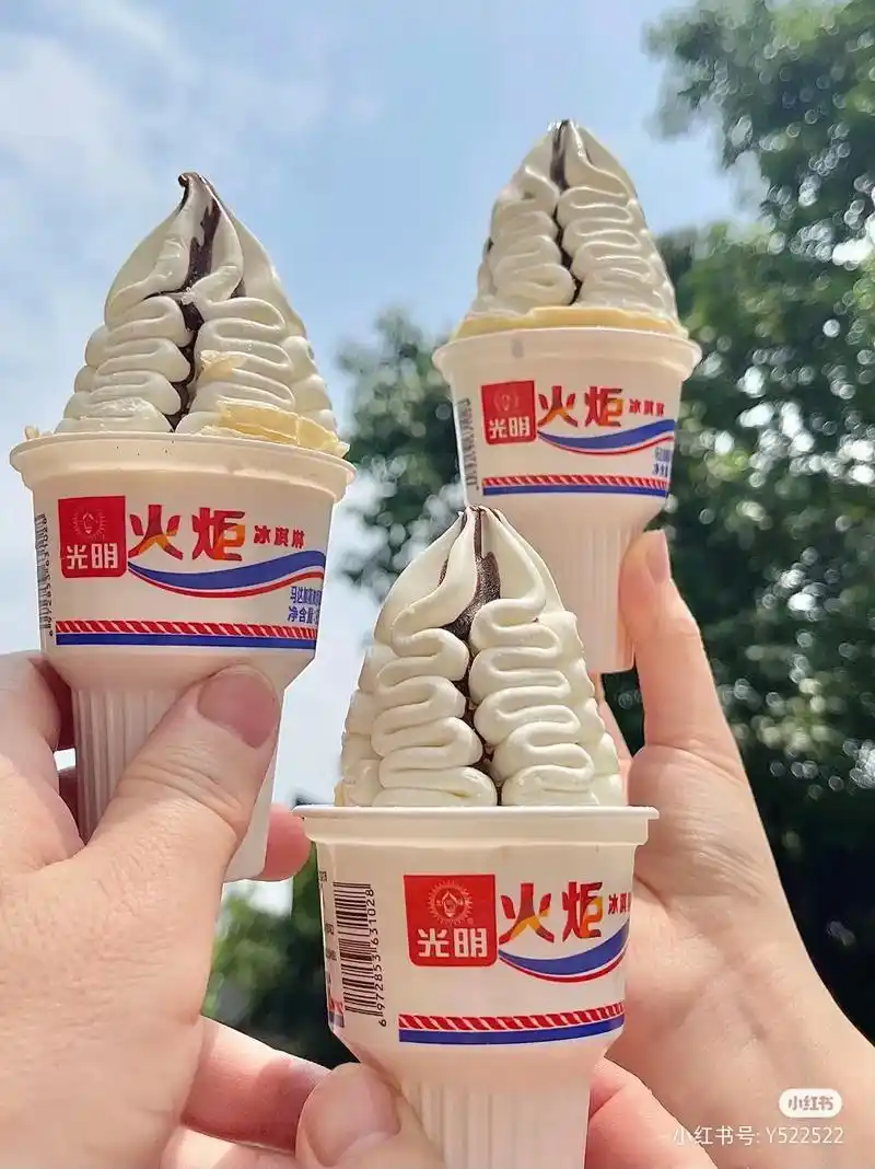 我心中的火炬冰淇淋天花板一天能炫10个是小时候的回 - 抖音