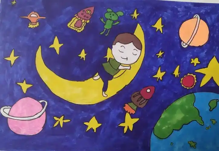 东康新教育学校— 三年级美术 《彩色的梦》课程作业展示