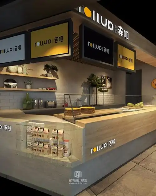 小吃店手绘装修效果图