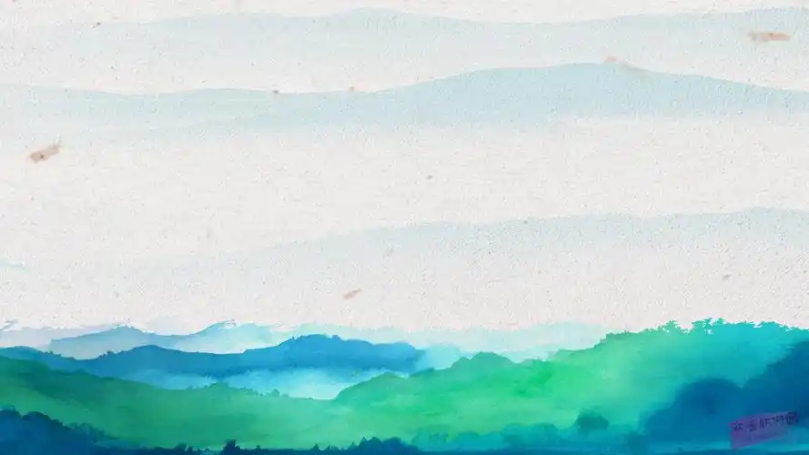 水墨远山ppt背景图片|水墨群山ppt背景图片下载 - 欧普软件下载