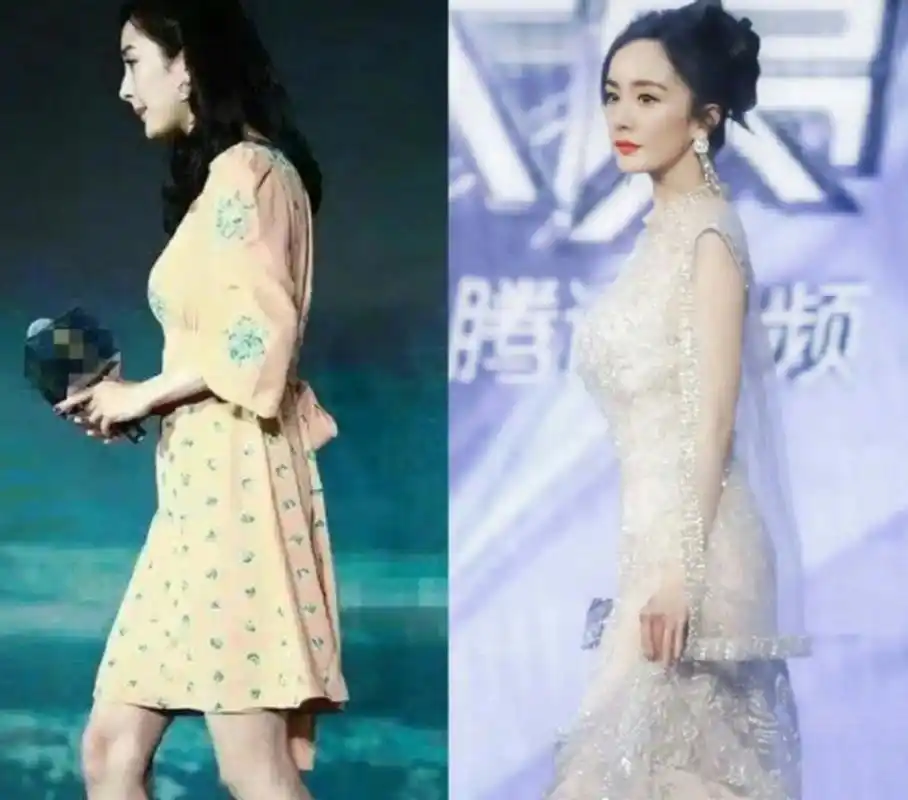 杨幂现在脖子前倾和含胸驼背的问题好了很多,以前像个小老太太.