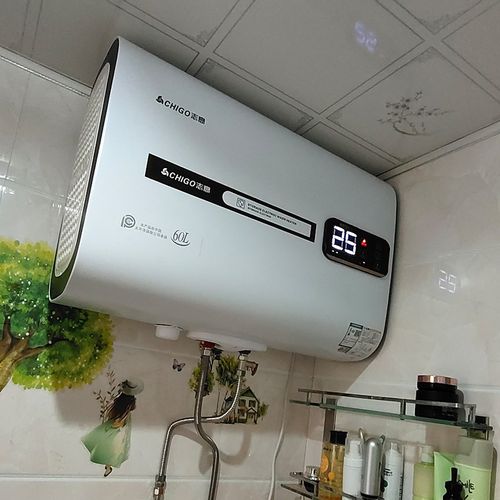 志高电热水器超薄扁桶家用储水卫生间40l洗澡淋浴电热水器