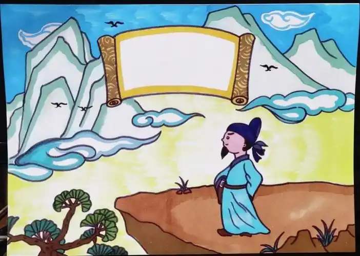 诗配画古装简笔画人物超简单