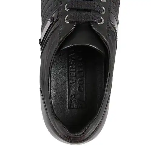 versace collection范思哲男士黑色休闲鞋皮鞋v900421vm00068v000n 40