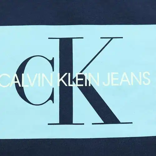 calvin klein/卡尔文·克莱因ck男士休闲卫衣胸口方格logo圆领套头衫
