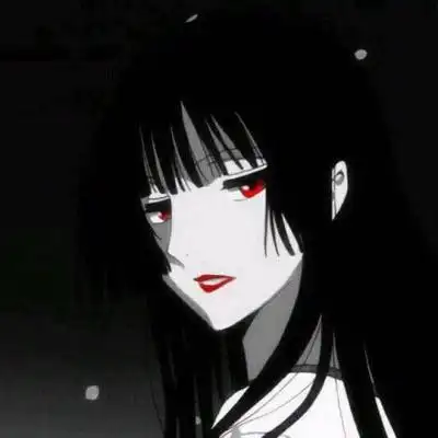 黑暗系动漫冷酷女头像 二次元女生暗黑系头像