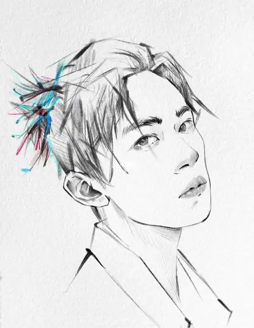 没碰画笔了,试试板绘,还是不太行啊03#素描  #procreate #易洋千玺