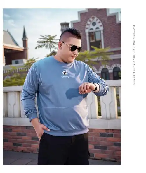 大肚子圆领套头秋季外套衣服针织易打理 黑色 xl/建议125-140斤【图片