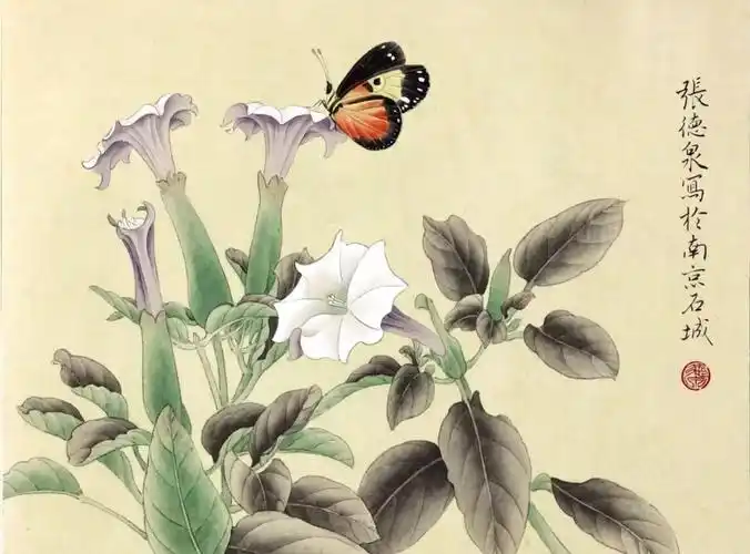 现当代名家:张德泉工笔蝴蝶画作欣赏