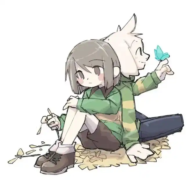 *这只幽灵终于更新了,你充满了决心!#传说之下 #chara - 抖音