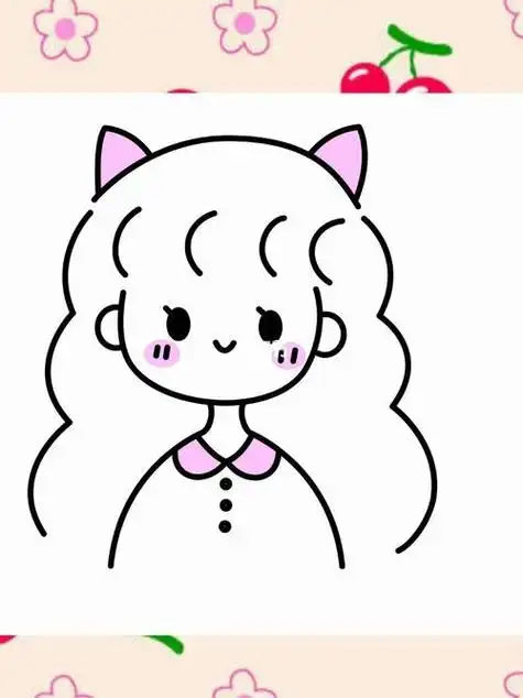 动漫小姑娘怎么画动漫小姑娘简笔画画法步骤教程 卡通