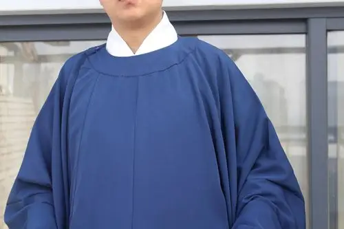 原创汉服新品宋制圆领衫襴衫盘领袍大袖纯色单层汉服