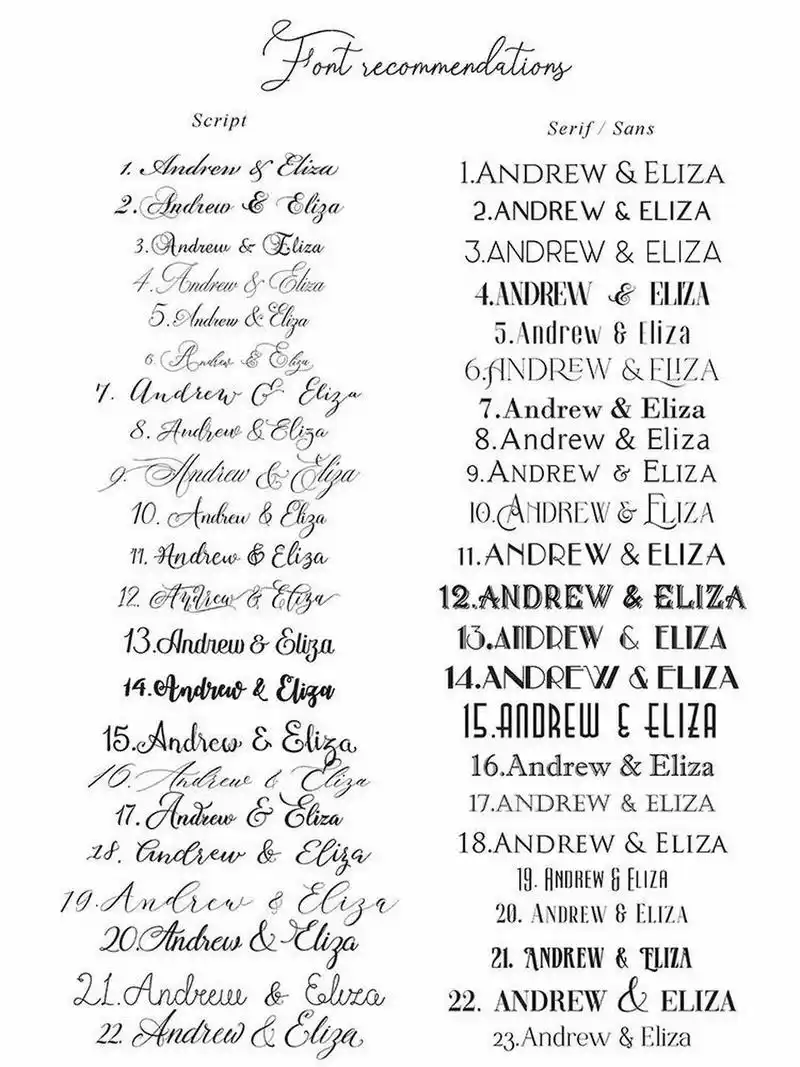 分享一组好看的英文字体适合婚礼手写字体 #字体# #字体分享#  #英文