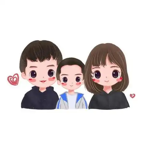 幸福靠自己争取简单美好的一家三口四口头像