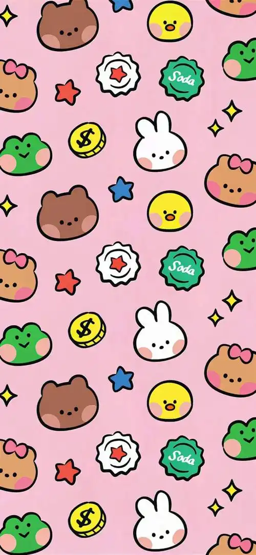 壁纸手机壁纸平铺少女心卡通可爱