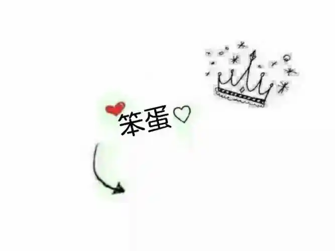 求这张照片的另外一张,字是笨蛋的图片