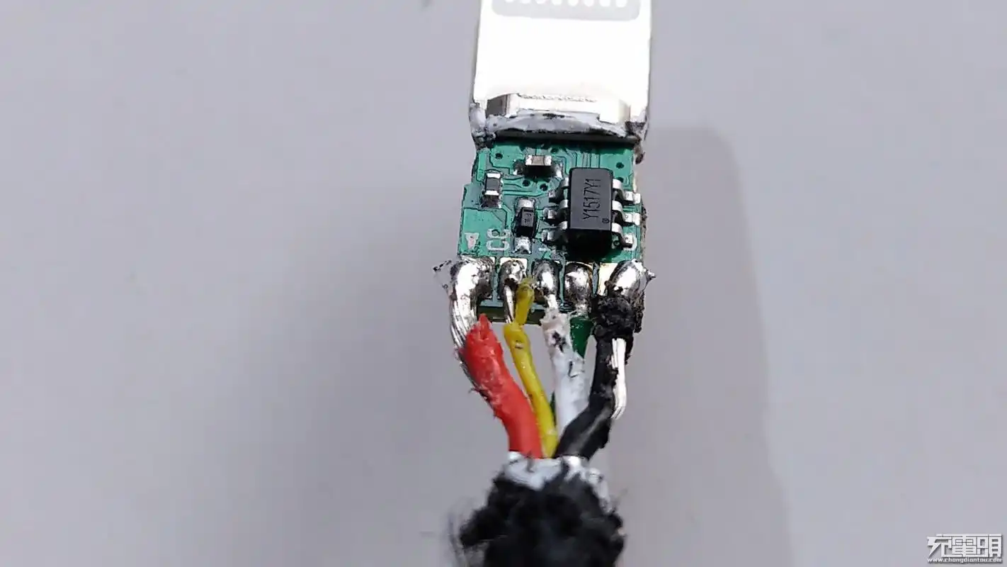 新冰雹usb-c to lightning iphonex/8/8 plus快充数据线拆解-充电头网