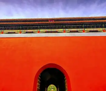 duanmen 直立门故宫故宫故宫城墙中国北京.明代1600s 建皇宫照片