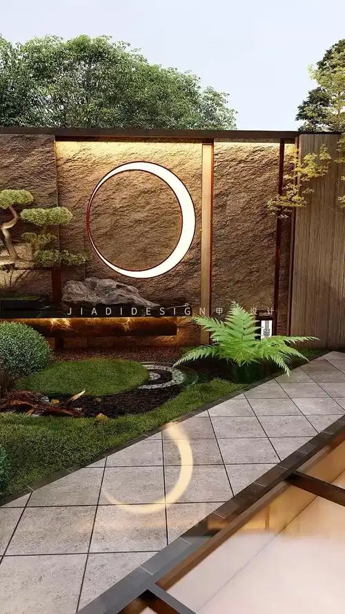 造型精美的山水景墙~让你的院子更显典雅气质