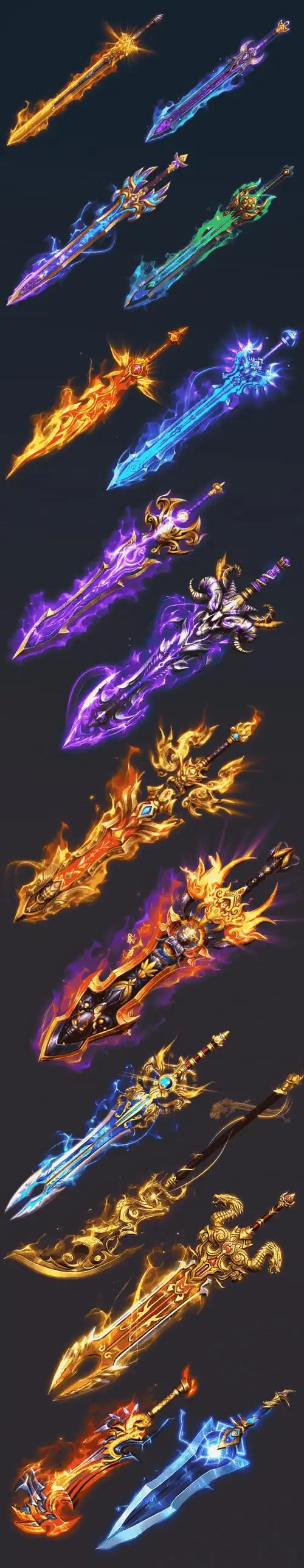 网豫资源y104 武器神兵法宝内外观15套 序列帧 传奇页游手游素材