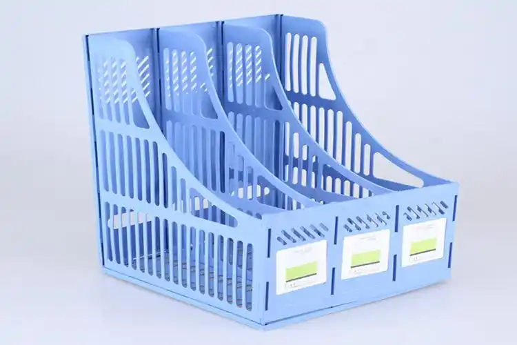 新款办公文件筐文件架四栏桌面文件框办公文具用品收纳筐厂家直供