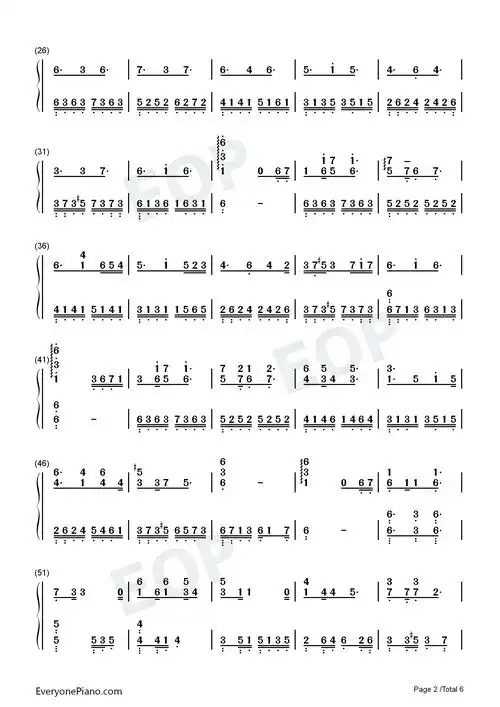 夜曲钢琴简谱-周杰伦 jay演唱-看谱啦