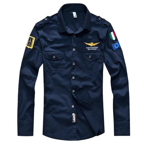 空军一号飞行员2021夏季休闲军迷军装短袖工装白衬衫纯棉衬衣薄款