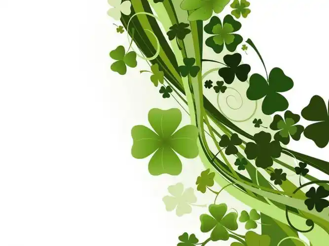 幸运草背景ppt模板