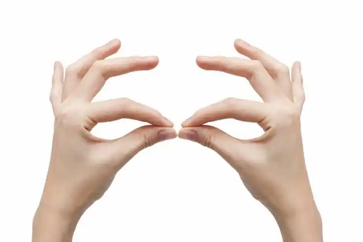 手,一个人,横图,特写,白色背景,手势,摄影,影棚,摄影棚,女人,女性