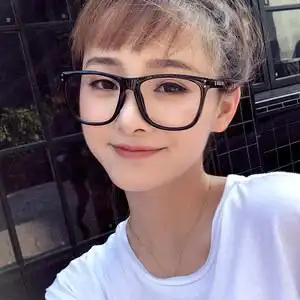 【超大黑框眼镜女平光镜图片】超大黑框眼镜女平光镜图片大全_q友网
