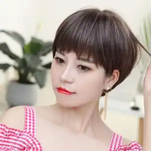 假发女短发狗啃自然逼真气质圆脸修脸蓬松网红韩国波波发型bobo头