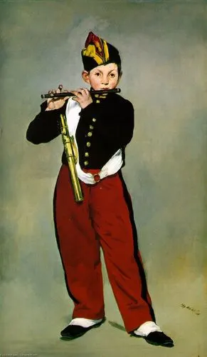 吹笛子的少年 , 博物馆 dorsay 艺术家: edouard manet 主题: 武士