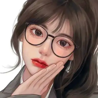 手绘头像女ins高级质感