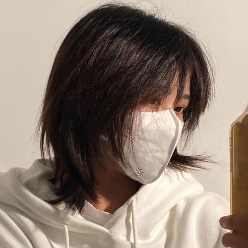 狼尾短发女假发套网红逼真男士鲻鱼头日系男生武士头自然全头套