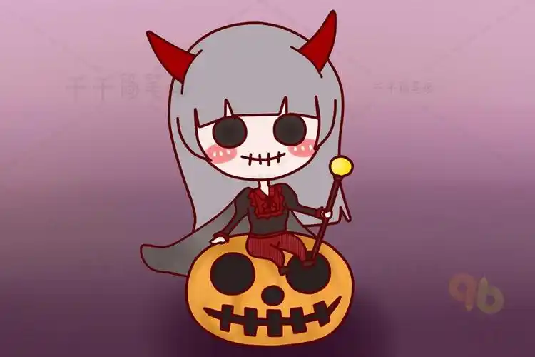 万圣节简笔画儿童绘画