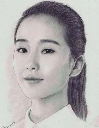 明星素描头像刘诗诗
