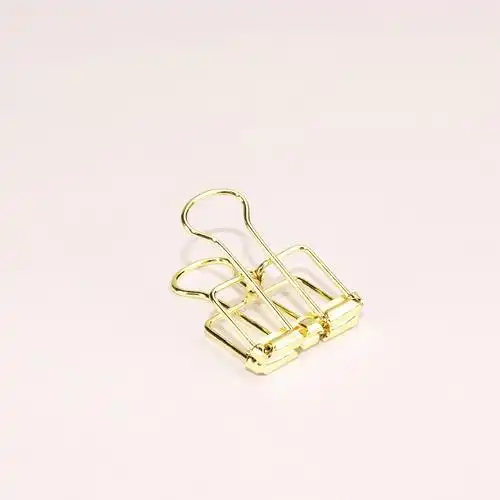 new arrived popular 19 mm gold binder clips 20 pcs hollow binder