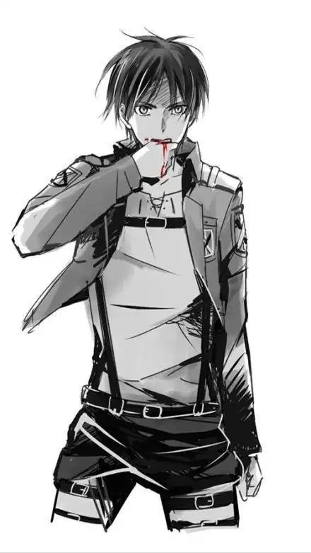 谁有进击的巨人中艾伦咬手的图片?可以用做头像的