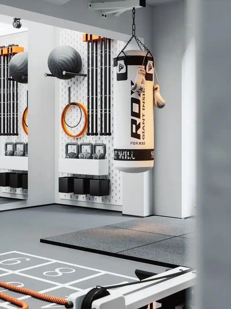 一组原创家庭健身房效果图案例分享.#创作灵感 #室内设计 # - 抖音